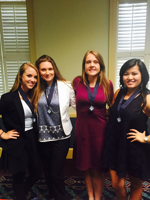 psi chi officers with their medallions 